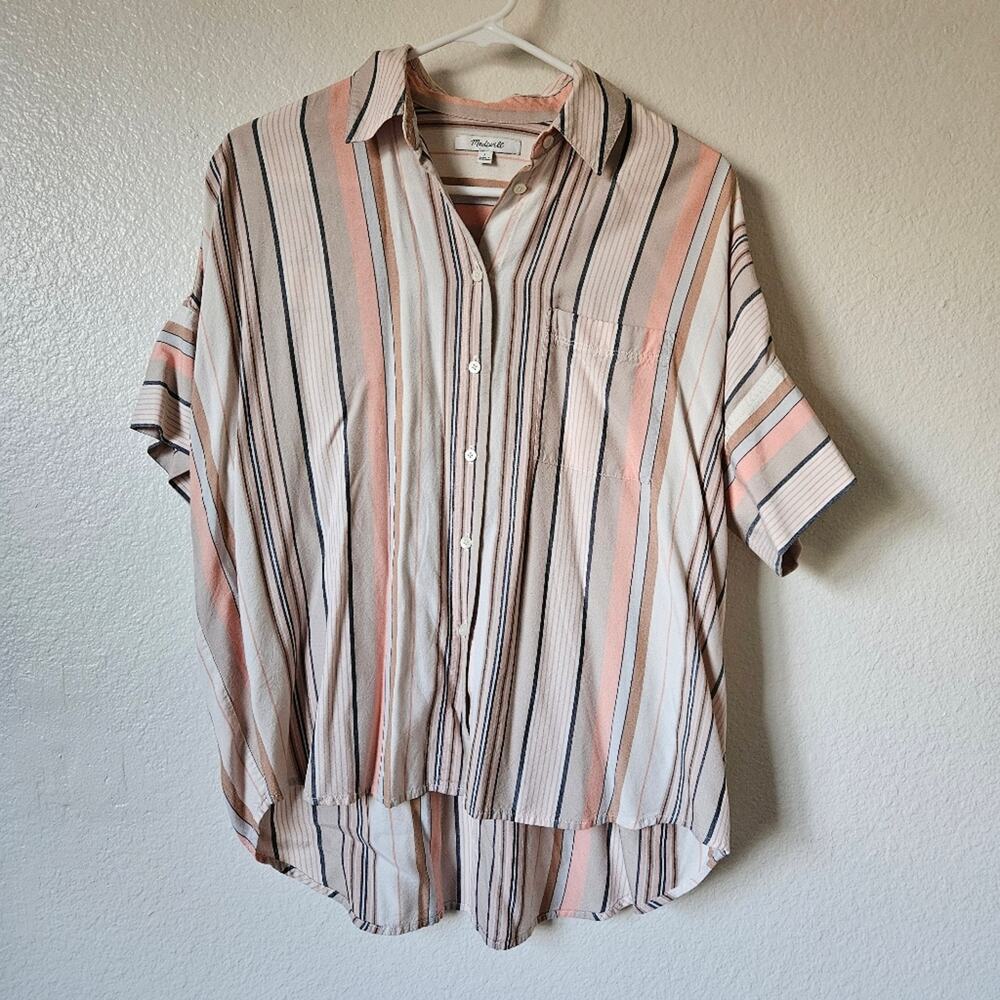 Madewell Button Down Strip Casual Shirt Small